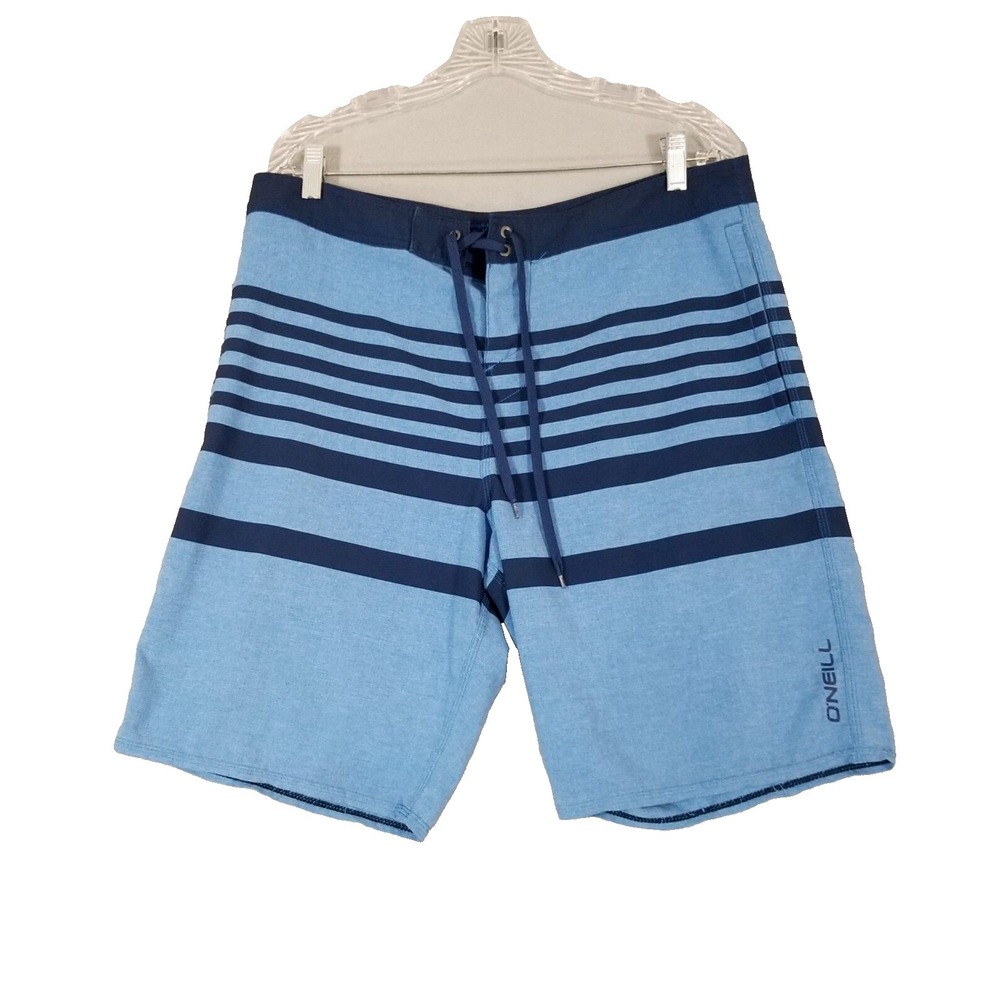 O'Neill‎ hyperfreak board shorts men's 34x10 blue flex stretch surf beach